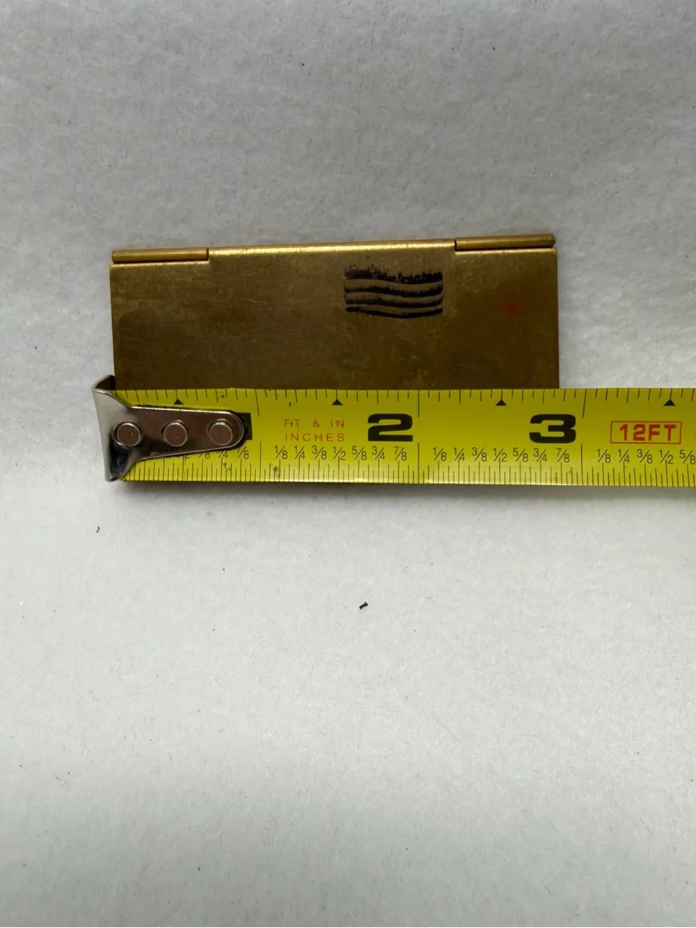 Vintage Brass Metal Postage Stamp Case